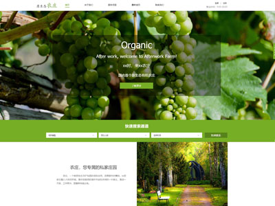 营口原生态农庄农业产品HTML5网站有机食品